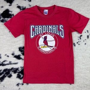 St. Louis Cardinals Red Vintage Short Sleeve T Shirt Size Medium
